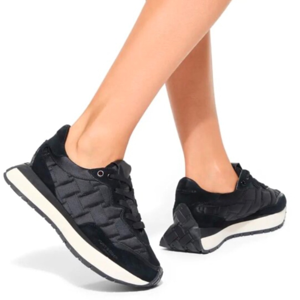 New Black Quilt Trainer Sneaker (Women) Kurt Geiger London